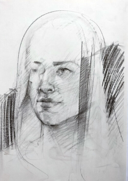 Head study of a woman