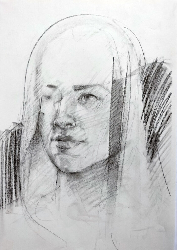 Head study of a woman